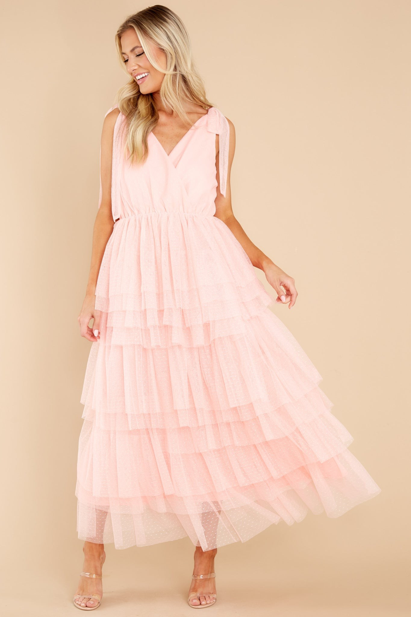 Dedicated Love Light Melon Maxi Dress | Red Dress 