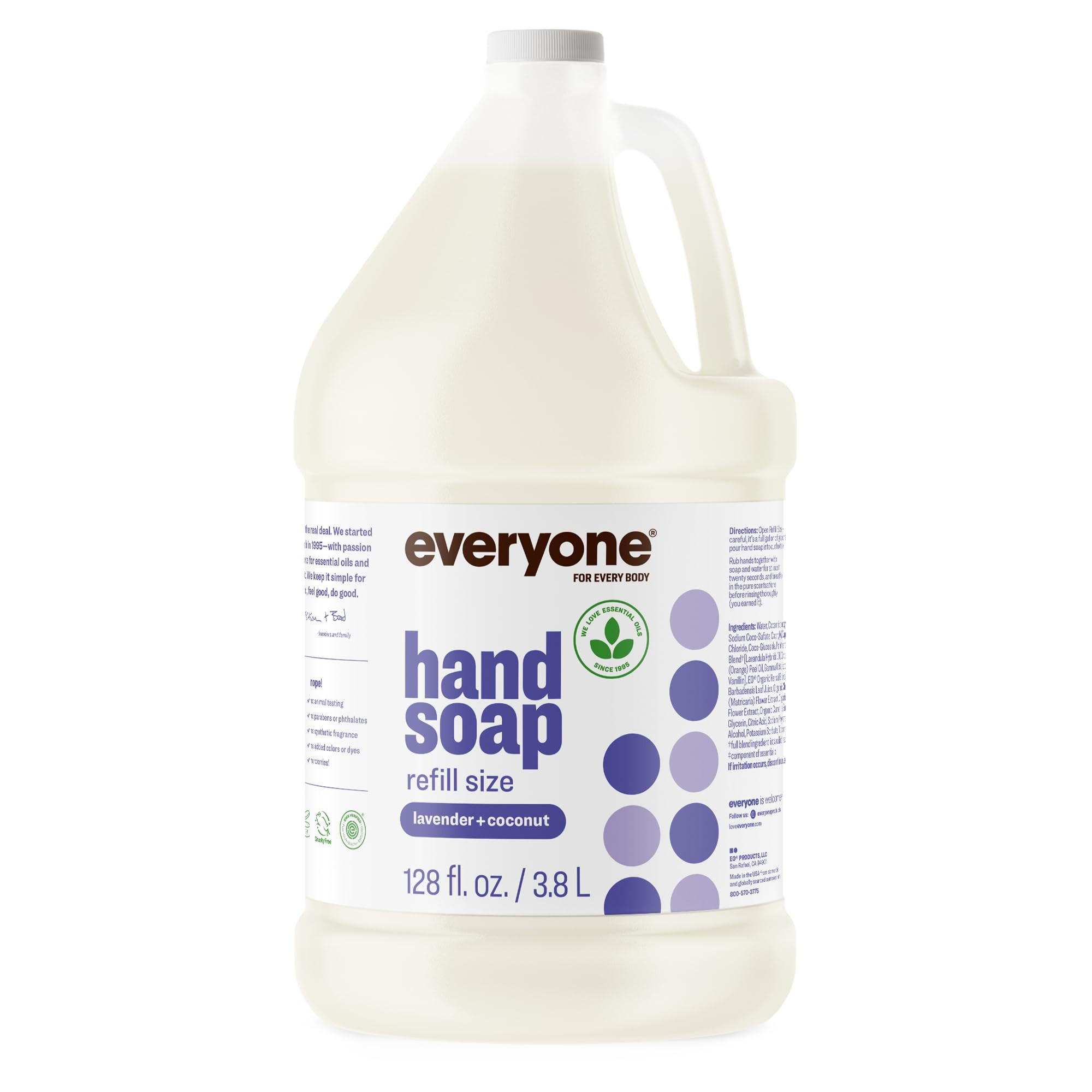 Everyone Liquid Hand Soap Refill, 1 Gallon, Lavender and Coconut, made with Essential Oils for ki... | Amazon (US)