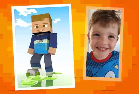 Kid Portrait. Playroom Decor. Game Minecraft Personalized | Etsy | Etsy (US)