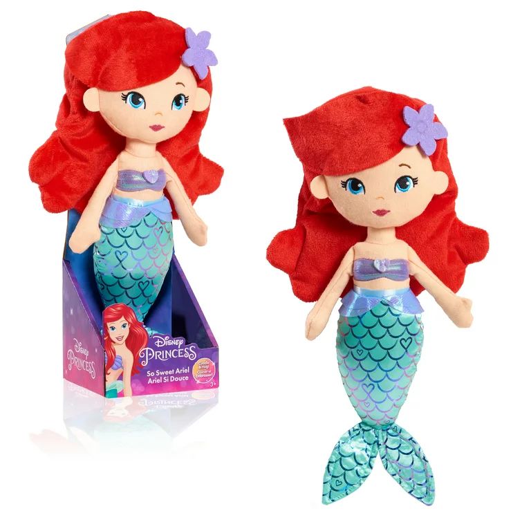 Just Play Disney Princess So Sweet Princess Ariel, 13.5-inch Plush with Red Hair, The Little Merm... | Walmart (US)