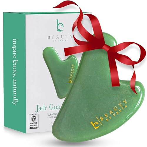 Beauty by Earth Jade Gua Sha - Face Sculpting Tool for Face Massage, Jaw Massager, Facial Massage Tools are Stocking Stuffer Ideas for Women and Teenage Girls, Small Gifts | Amazon (US)
