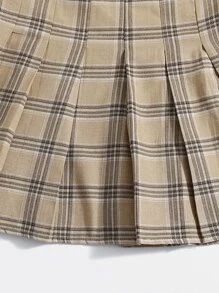 SHEIN EZwear Plaid Print Fold Pleated Skirt SKU: sw2203101233191386(1000+ Reviews)$11.49Make 4 pa... | SHEIN