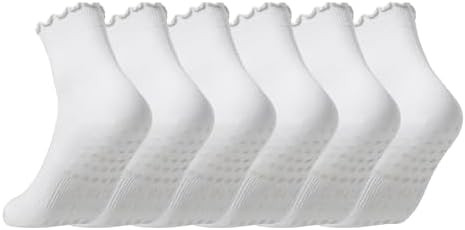 CoolMate Pilates Socks with Grips for Women, Yoga Socks, Crew Non Slip Women for Barre, Pilates G... | Amazon (US)