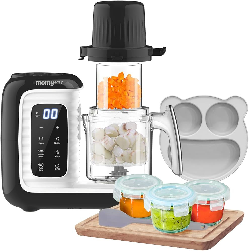 MOMYEASY Baby Food Maker, Multi Food Processor, Baby Food Steamer and Food Puree Blender in-One, ... | Amazon (US)