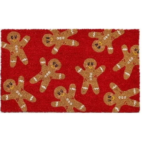 Holiday Time Gingerbread Man 18"x30" Coir Fiber Doormat - Walmart.com | Walmart (US)