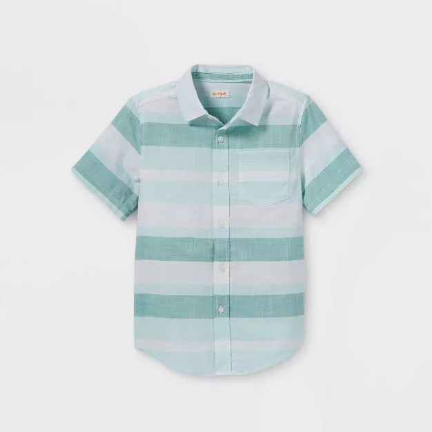 Boys' Woven Button-Down Short Sleeve Shirt - Cat & Jack™ | Target