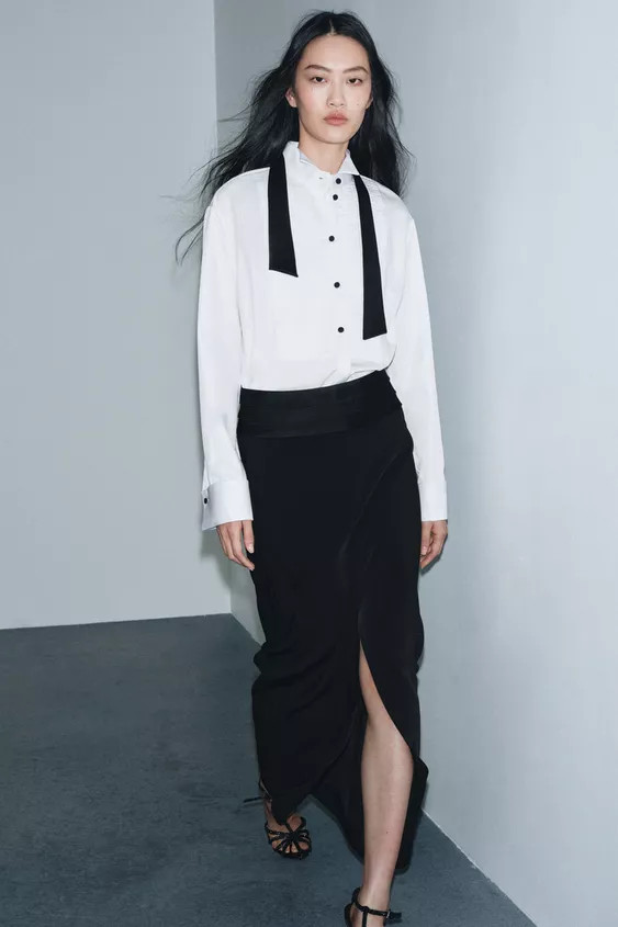 ZW COLLECTION LIMITED EDITION LONG SKIRT WITH CUMMERBUND | Zara UK