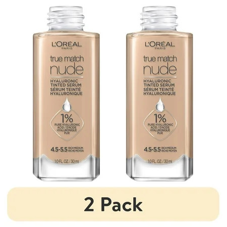 (2 pack) L'Oreal Paris True Match Serum Foundation Makeup, 4.5-5.5 Rich Medium, 1 fl oz | Walmart (US)