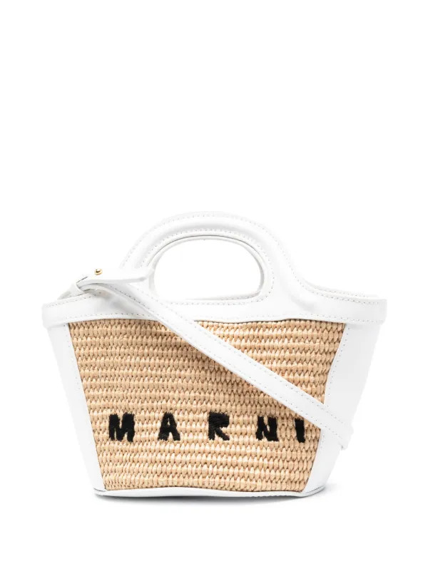 Marni logo-printed Woven Tote - Farfetch | Farfetch Global