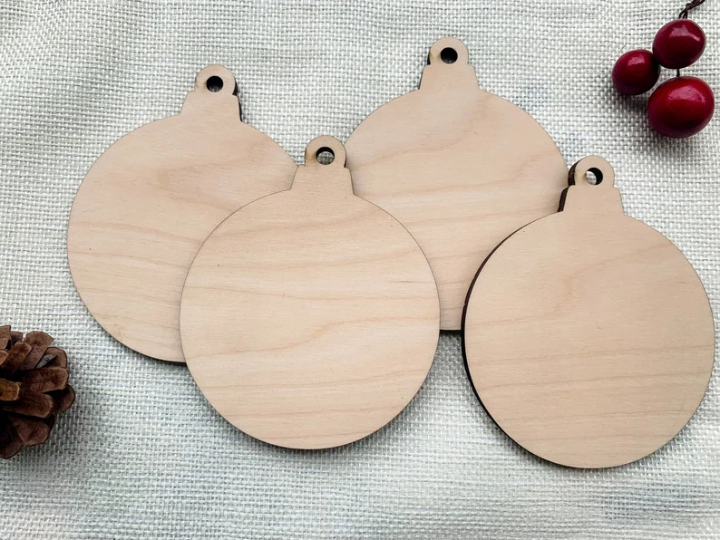 Unfinished Wood Ornament Blanks Set of 10 DIY Ornaments High - Etsy | Etsy (US)