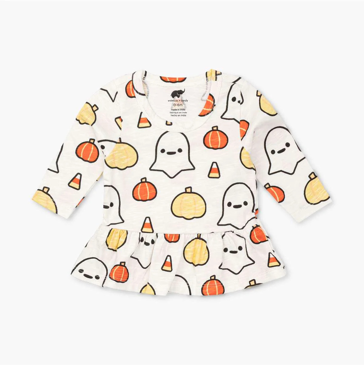 Long Sleeve Peplum Tee | Monica + Andy