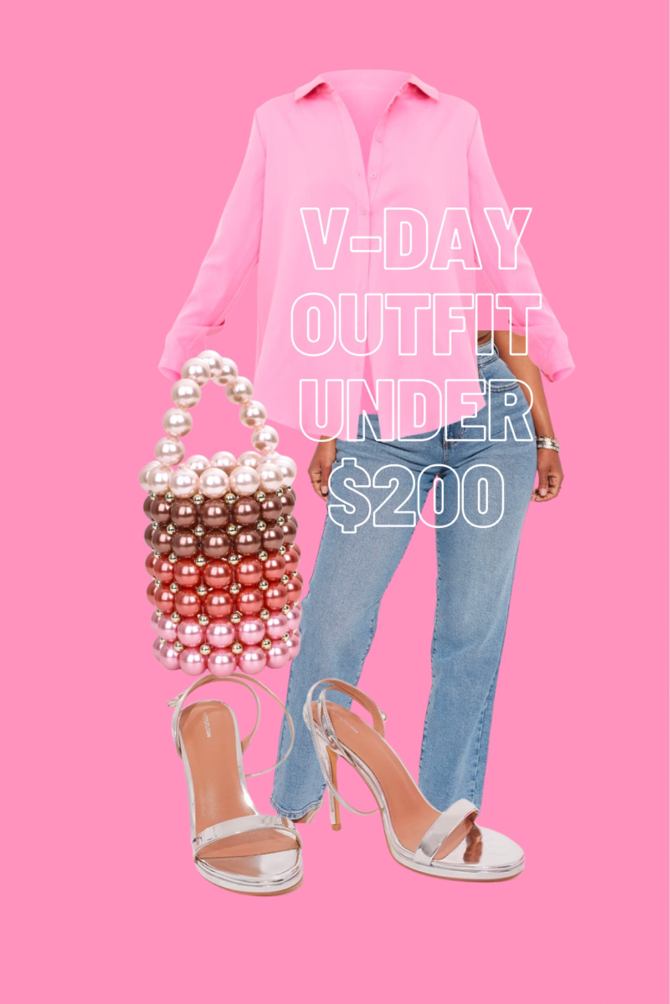 Casual outfit for Galentines Day or Valentines Day brunch the jeans are from
FashionNova (Nova 90s Straight Leg Jeans - Vintage Blue Wash)  …. Pink top | pink blouse | blue jeans | straight leg jeans | silver heels | brunch outfit | outfit idea | outfit inspo | Valentines Day outfit | LTKunder200

#LTKMostLoved #LTKshoecrush #LTKfindsunder100