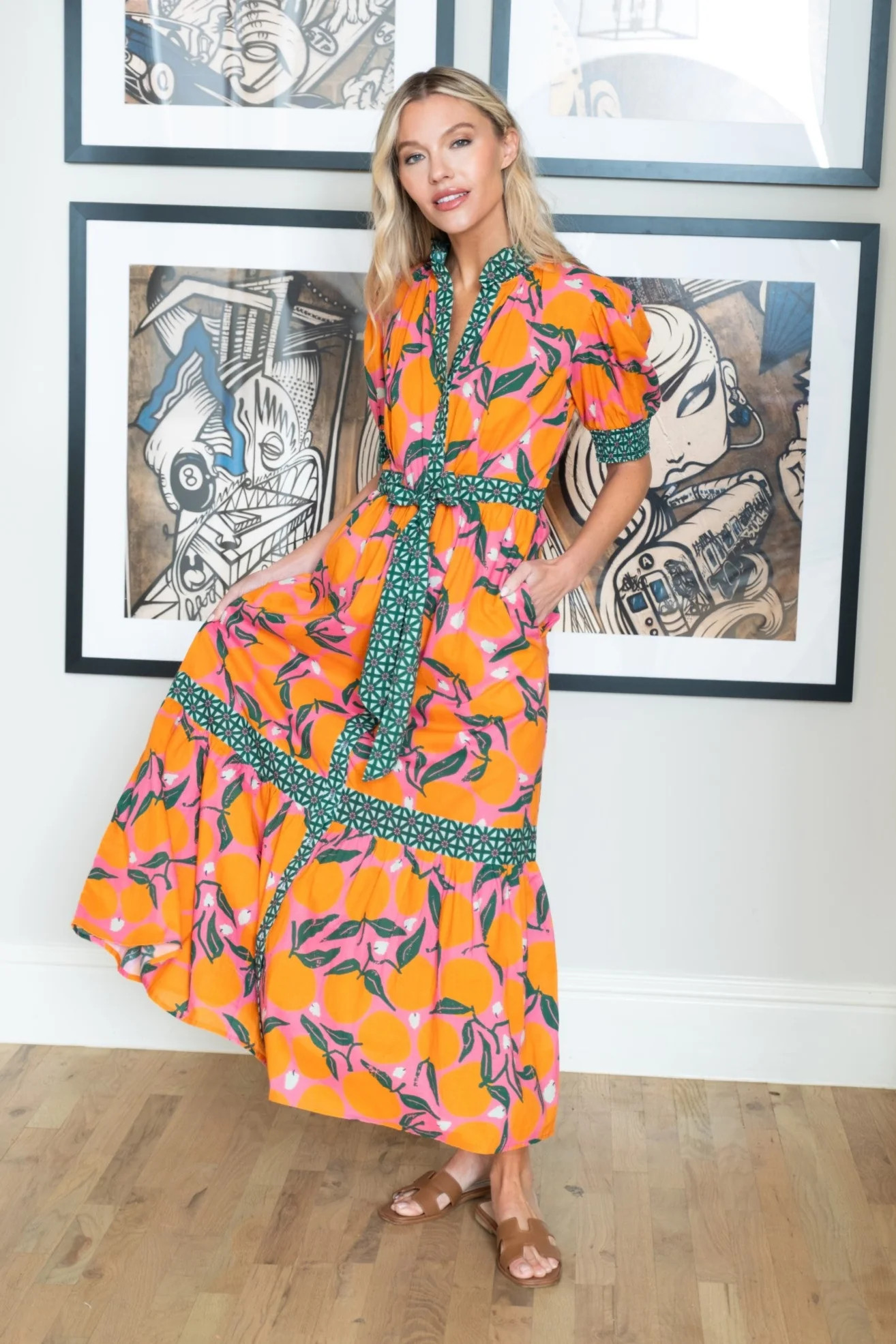 Sheridan French I PreFall 2025 I Birdie Dress in Clementine | Sheridan French