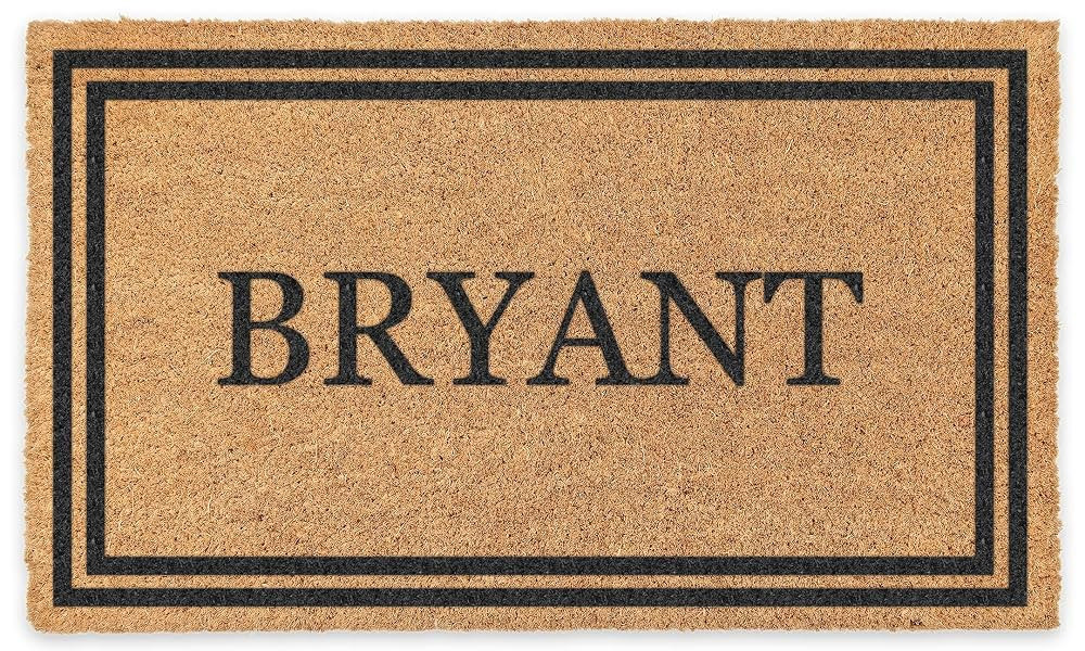 COCO MATS 'N MORE 22” x 36” Black Coir Personalized Door Mat, Made in USA Welcome Mats with V... | Amazon (US)