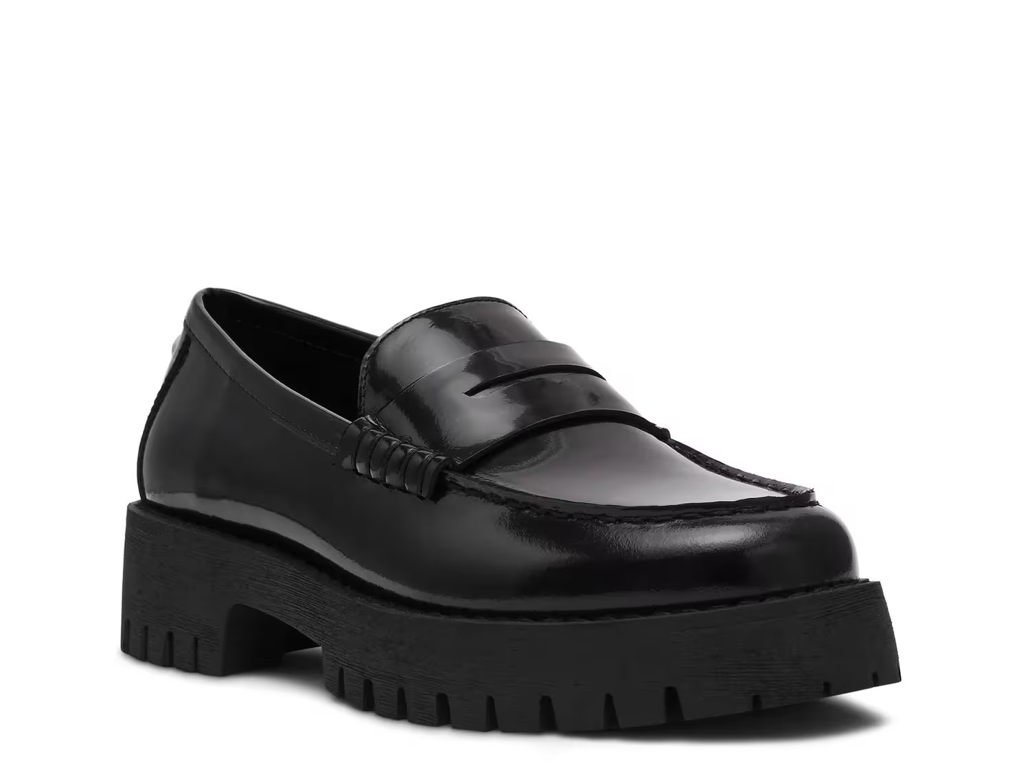 Steve Madden Langsten Platform Loafer | Women's | Black | Size 7.5 | Loafers | Lug | DSW