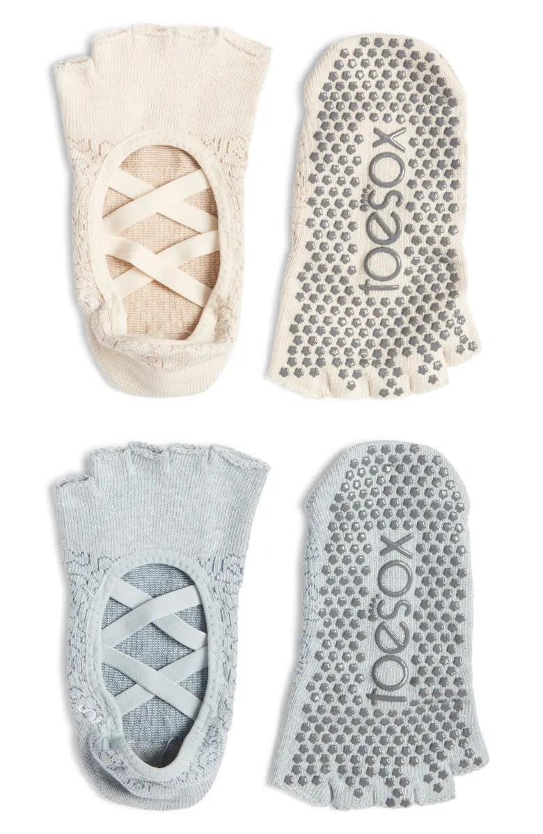 Elle 2-Pack Half Toe Gripper Socks | Nordstrom