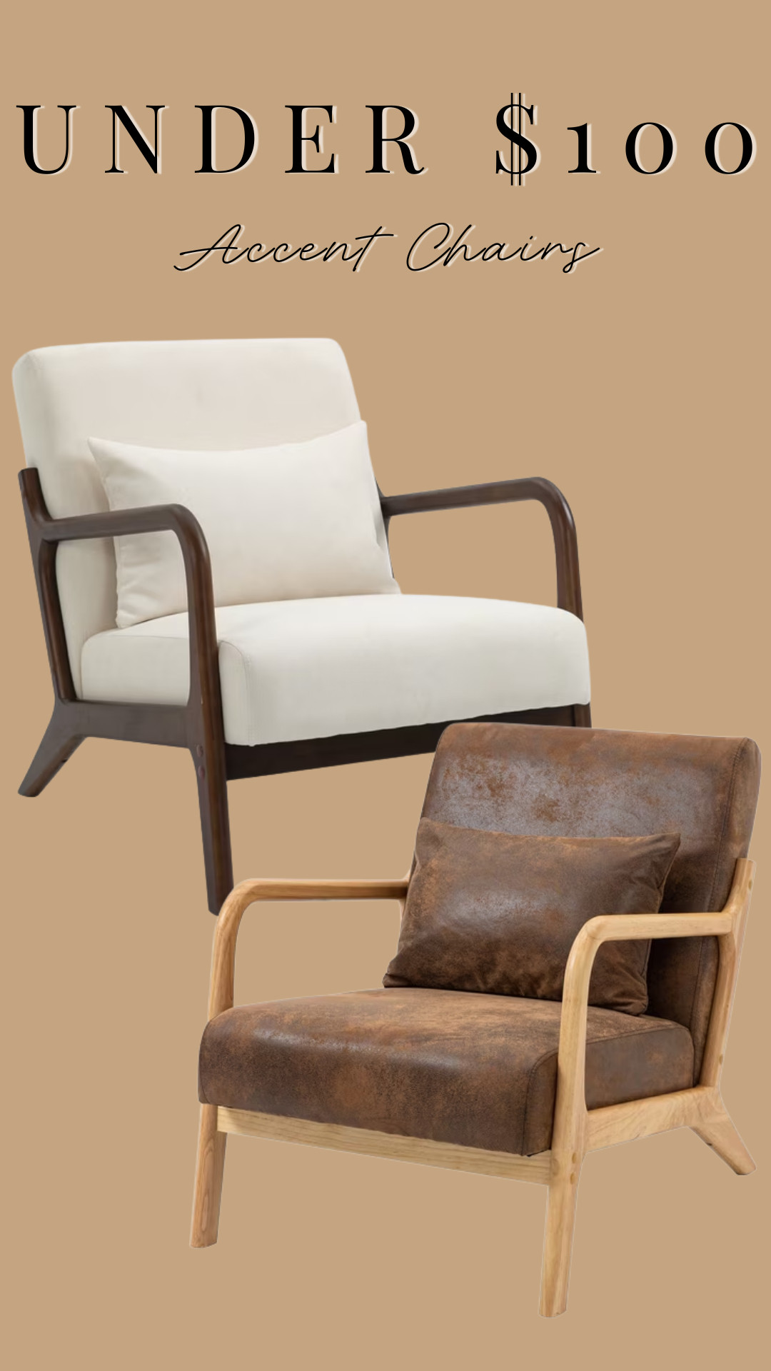 Under $100 for these accent chairs from Walmart!

furniture, home decor, interior design #Walmart 

 #LTKHome #LTKSaleAlert
