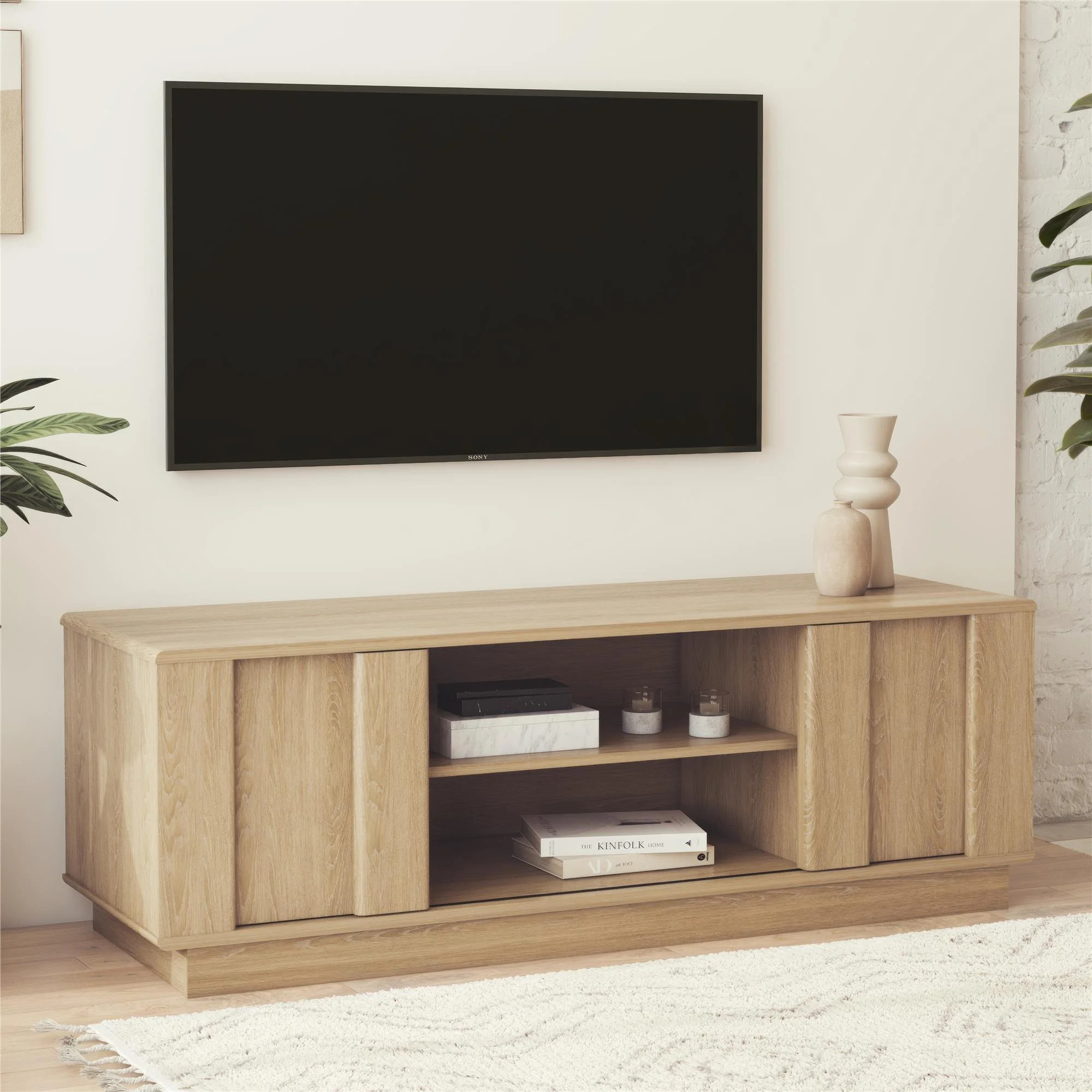 Mr. Kate Greenwich TV Stand for TVs up to 65", Light Oak | Walmart (US)