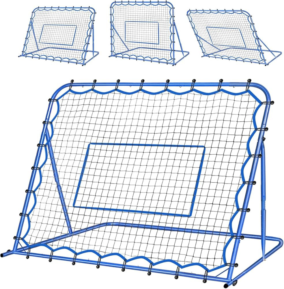 Soccer Rebounder Net, Quick-Switch Angle Dual-Sided/Dual/Three Mode Easy Setup Soccer Goal Reboun... | Amazon (US)