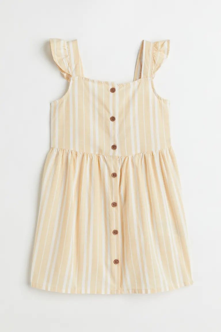 Flounce-trimmed Cotton Dress | H&M (US + CA)