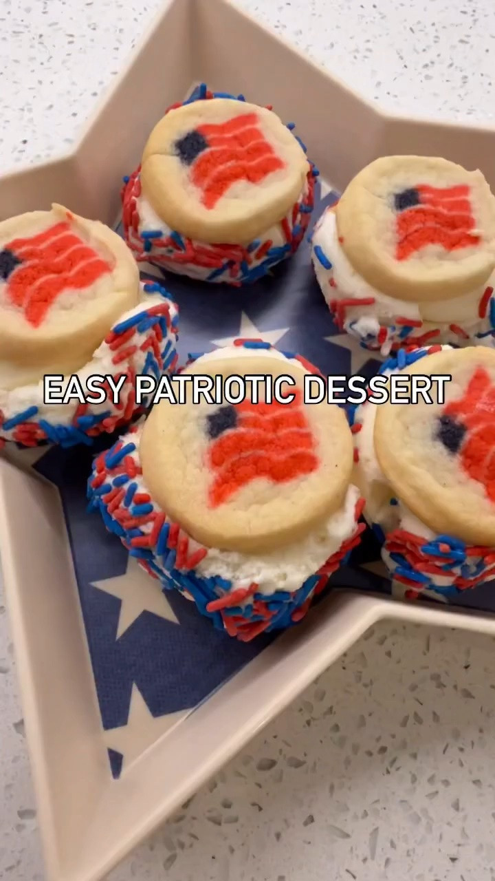 Easy patriotic dessert your summer party needs 🇺🇸🍦❤️🤍💙

These patriotic ice cream sandwiches could not be easier to 

These make the perfect sweet treat for Memorial Day weekend, 4th of July, Backyard BBQS & summer playdates! 

Follow & comment “FLAG” for the full step by step recipe!

✨ Hi, I’m Mackenzie, a NJ twin toddler mom, sharing simple toddler activities, festive fun, easy recipes, outdoor play, and realistic motherhood moments for busy families. Follow @kenzs.kitchennn for more easy ideas your kids will love.

#patriotic #memorialdayweekend #4thofjuly #easydessert #redwhiteandblue 

patriotic dessert ideas, fourth of july treats, easy summer desserts, patriotic ice cream sandwiches, memorial day food ideas, Memorial Day desserts, labor day desserts, toddler friendly treats, backyard bbq desserts, festive summer snacks, red white and blue desserts, flag dessert

#LTKfoodie #LTKSeasonal #LTKU