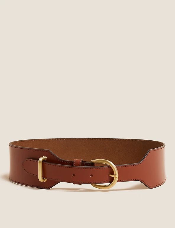 Leather Wide Waist Belt | M&S Collection | M&S | Marks & Spencer (UK)