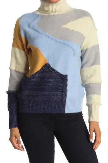Colorblock Turtleneck Sweater | Nordstrom Rack