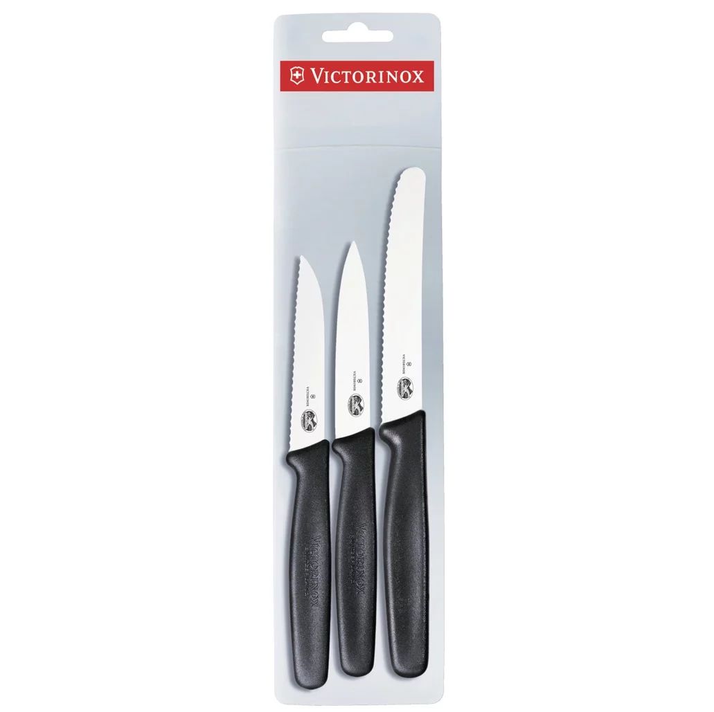Victorinox Fibrox 3 Piece Paring, Peeling, & Utility Knife Set Black Handles | Walmart (US)