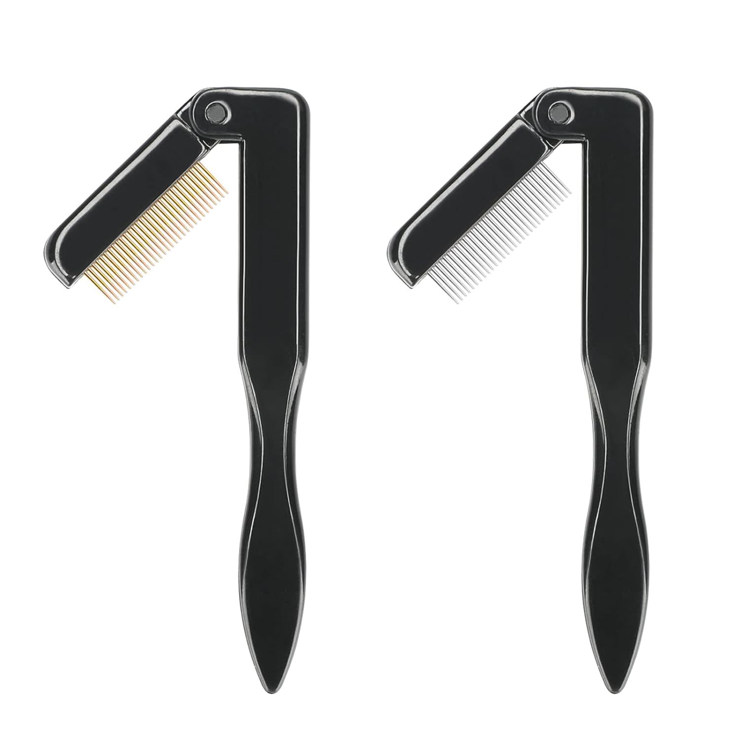 G2PLUS 2PCS Folding Eyelash Comb, Eyebrow Comb Metal Teeth, Professional Tool for Define Lash & B... | Amazon (US)
