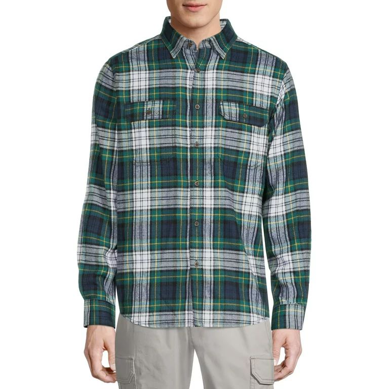 George Men's and Big Men's Super Soft Flannel Shirt, up to 5XLT | Walmart (US)