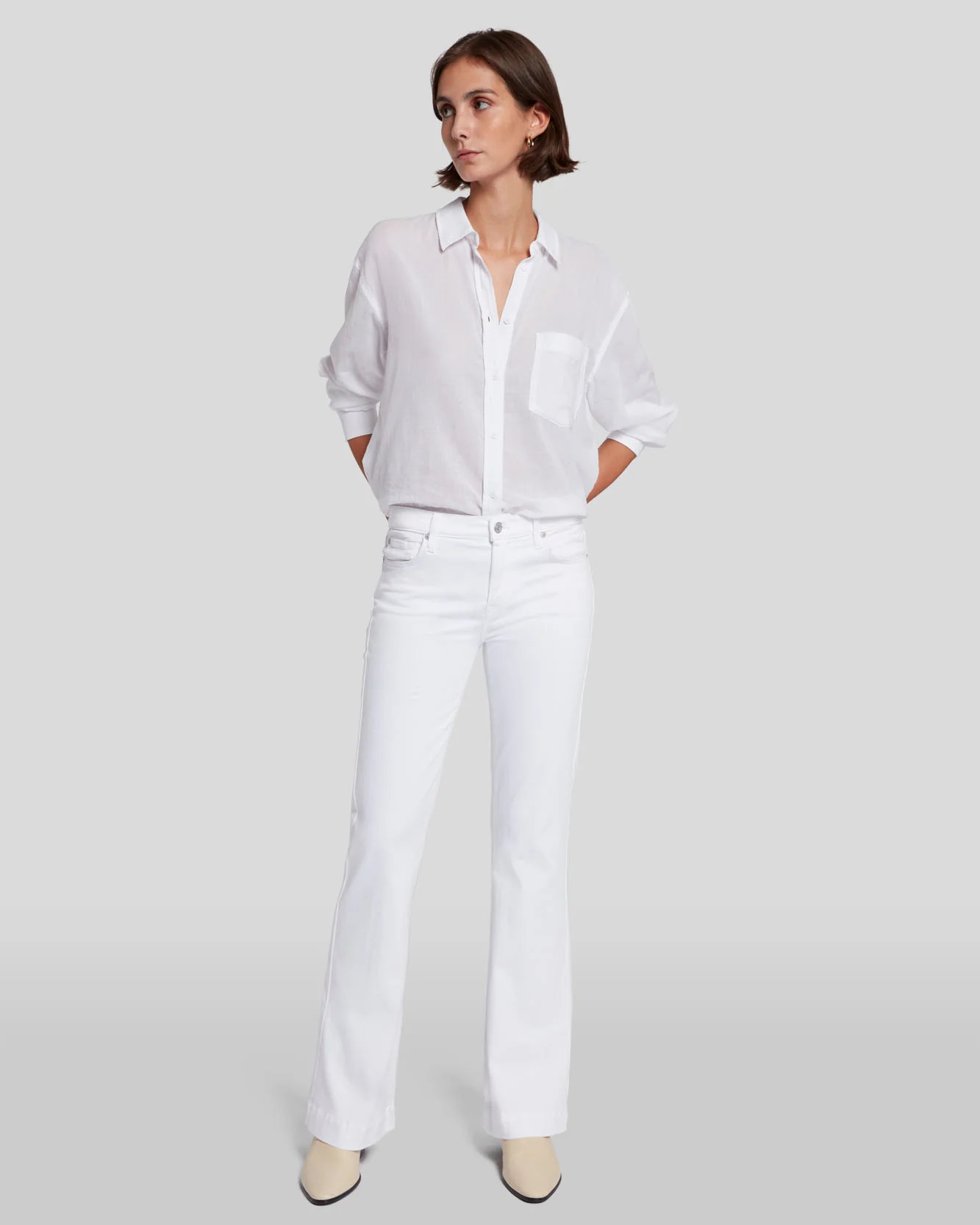 Slim Illusion Tailorless Dojo in Luxe White | 7 For All Mankind