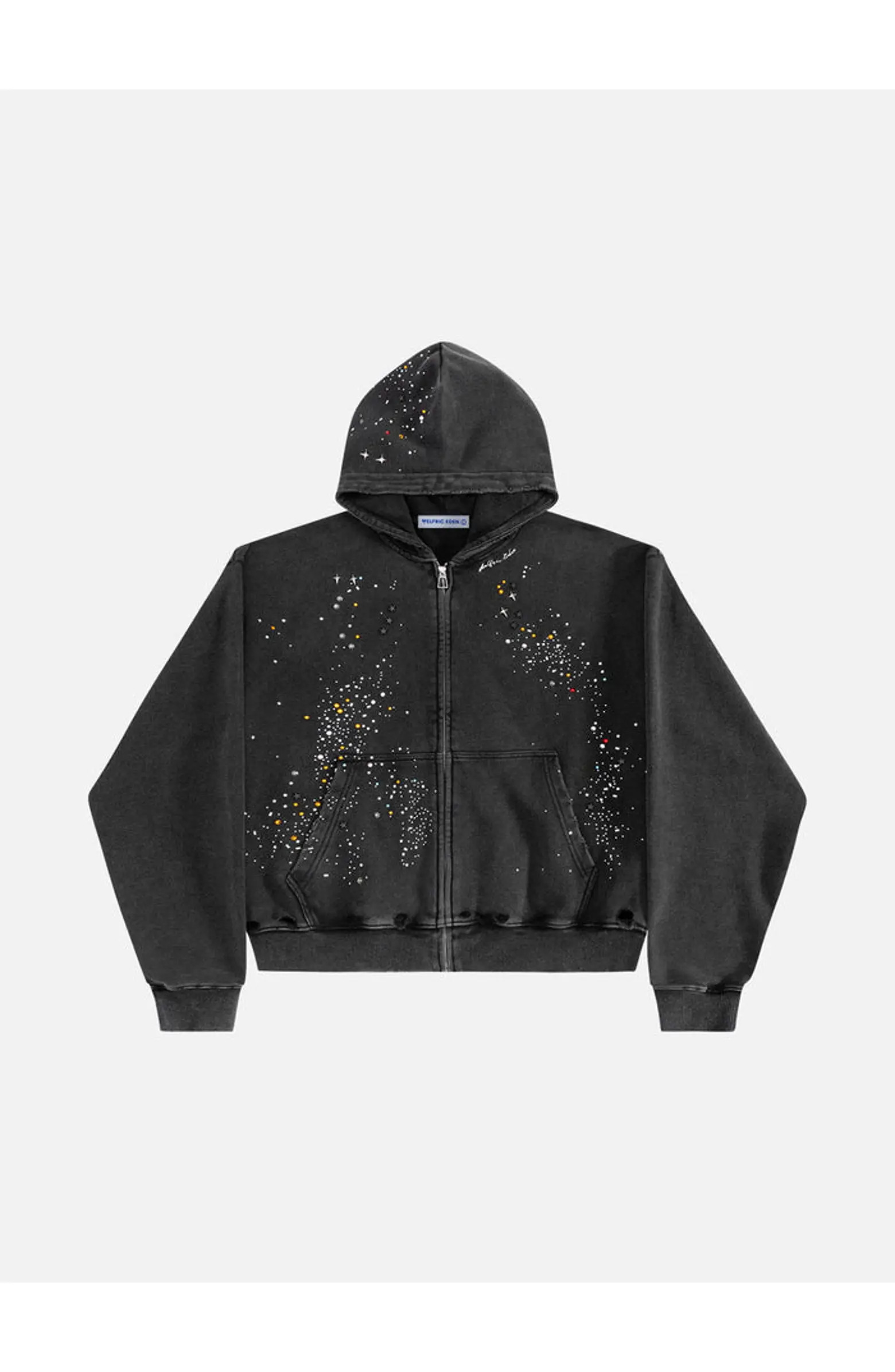 Rhinestone Zip Up V302 Hoodie | Nordstrom