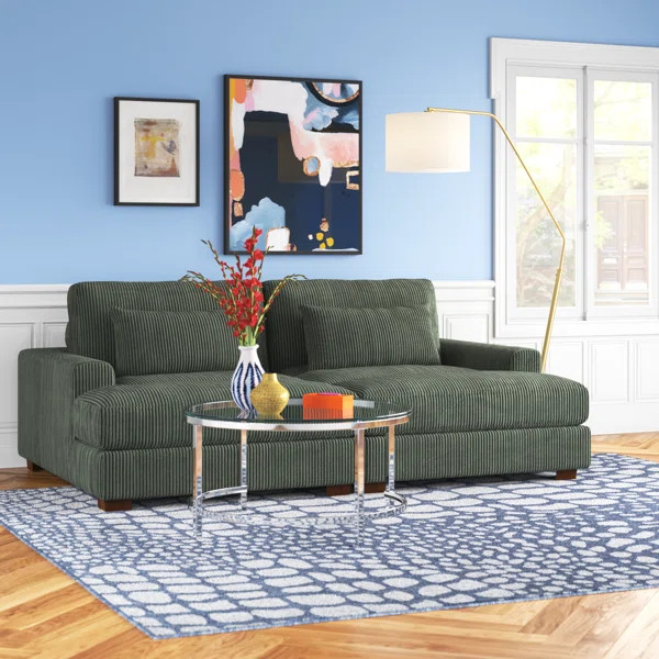 Mordecai 90'' Corduroy Sleeper Sofa | Wayfair North America