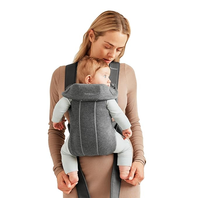 BabyBjörn Baby Carrier Mini, Dark Gray, 3D Jersey Infant Carrier (7-25 lbs), Ergonomic, Easy-to-... | Amazon (US)