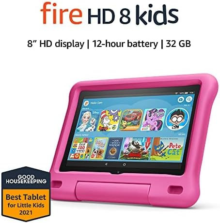 Fire HD 8 Kids tablet, 8" HD display, ages 3-7, 32 GB, includes a 1-year subscription to amazon K... | Amazon (US)