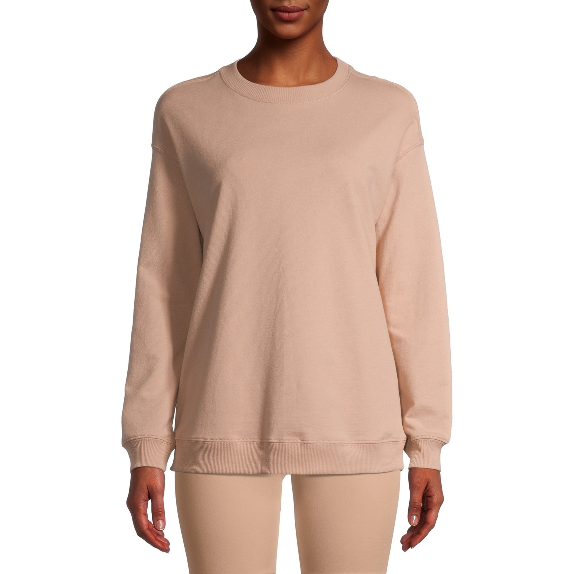 Como Blu Women's Athleisure Oversized Crewneck Top | Walmart (US)
