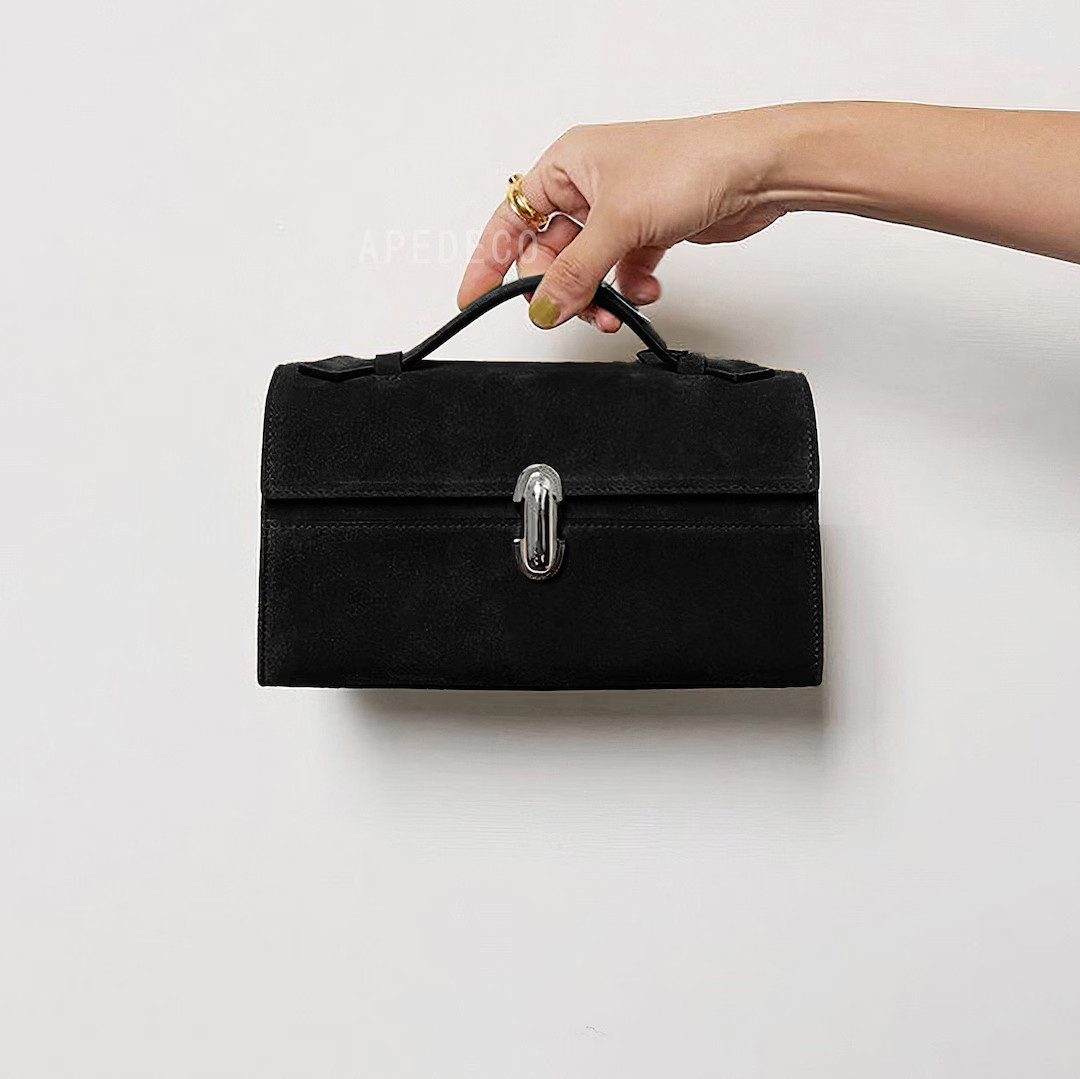 Elegant Clutch, Women's Leather Clutch, Evening Bags for Women, Genuine Leather Purse, Suede Leat... | Etsy (US)