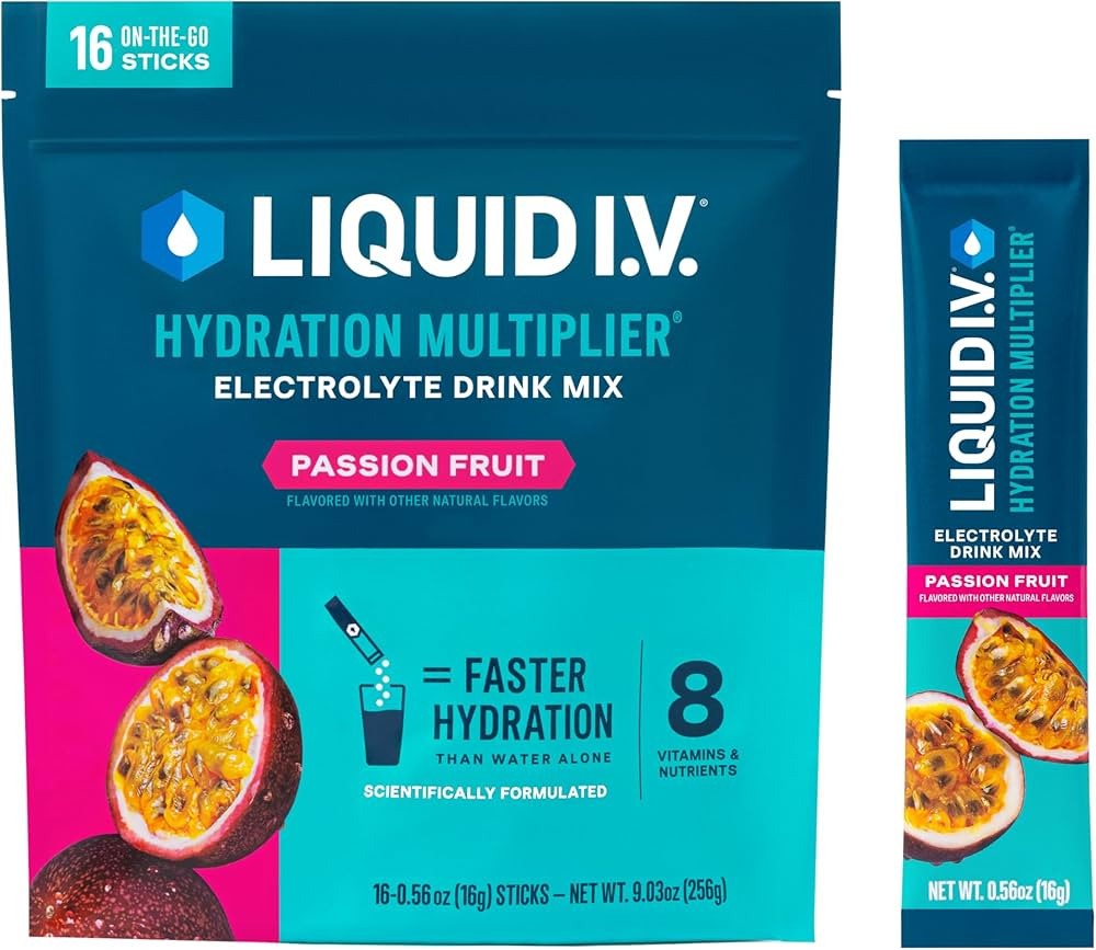 Liquid I.V.® Hydration Multiplier - Passion Fruit | Electrolyte Powder Drink Mix | 1 Pack (16 Se... | Amazon (US)