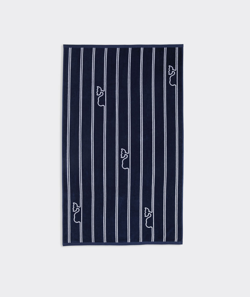 Whale Stripe Jacquard Towel | vineyard vines