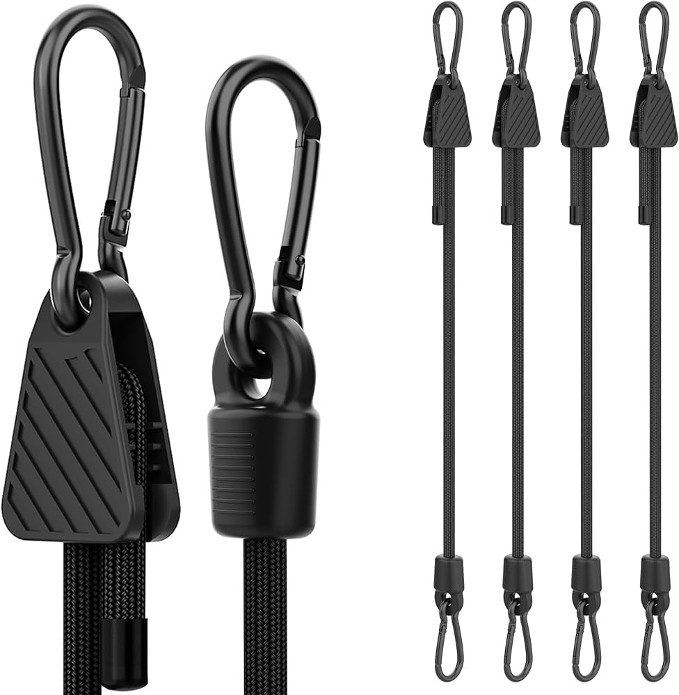 Bungee Cords with Hooks, Upgrade 12 inch Adjustable Bungee Cords with Carabiner Hooks, Easy to Ad... | Amazon (US)