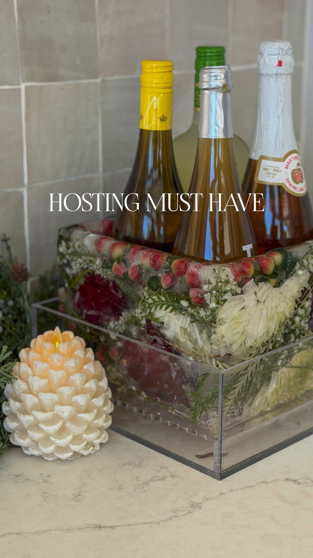 If you’ve been waiting to grab this viral ice mold, consider this your reminder. It always sells out! I picked up a mix of festive blooms from Trader Joe’s & created the prettiest holiday ice bucket for wine, champagne or even a mimosa bar. It came out so lovely & truly feels like the ultimate holiday party touch.

Amazon find
Amazon must have
Hosting must have
Hostess gift
Thanksgiving hosting
Holiday hosting
Christmas hosting
Four bottle wine mold
Holiday party must have

#LTKHome #LTKHoliday #LTKSeasonal
