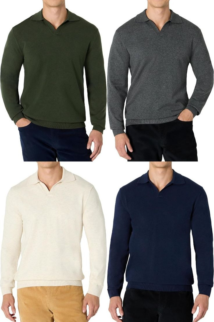 Amazon Essentials Mens Long Sleeve Regular Fit Knit Polo Sweater #amazon #mensfashion #essentials #polo #sweater 

 #LTKMens