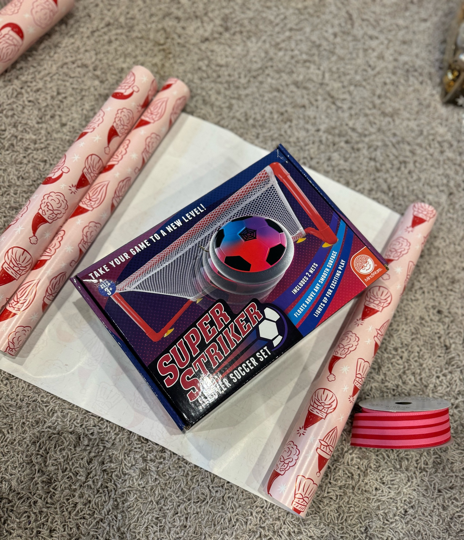 Wrapping paper and holiday gift guides for kids
Soccer kit with goals
Hover soccer ball

#LTKHoliday #LTKCyberWeek #LTKGiftGuide