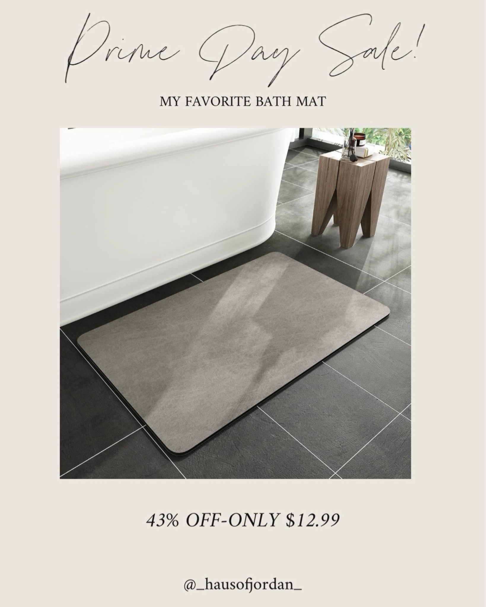 Best bath mat ever is on sale for $12.99 for Prime Day! Non slip, absorbs water, dries quickly, always looks clean and never smells!

#LTKHome #LTKSaleAlert