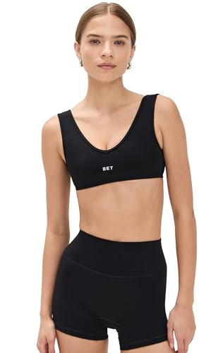 Set Women's Sportbody Dip Bra, Onyx, Black, L | Amazon (US)