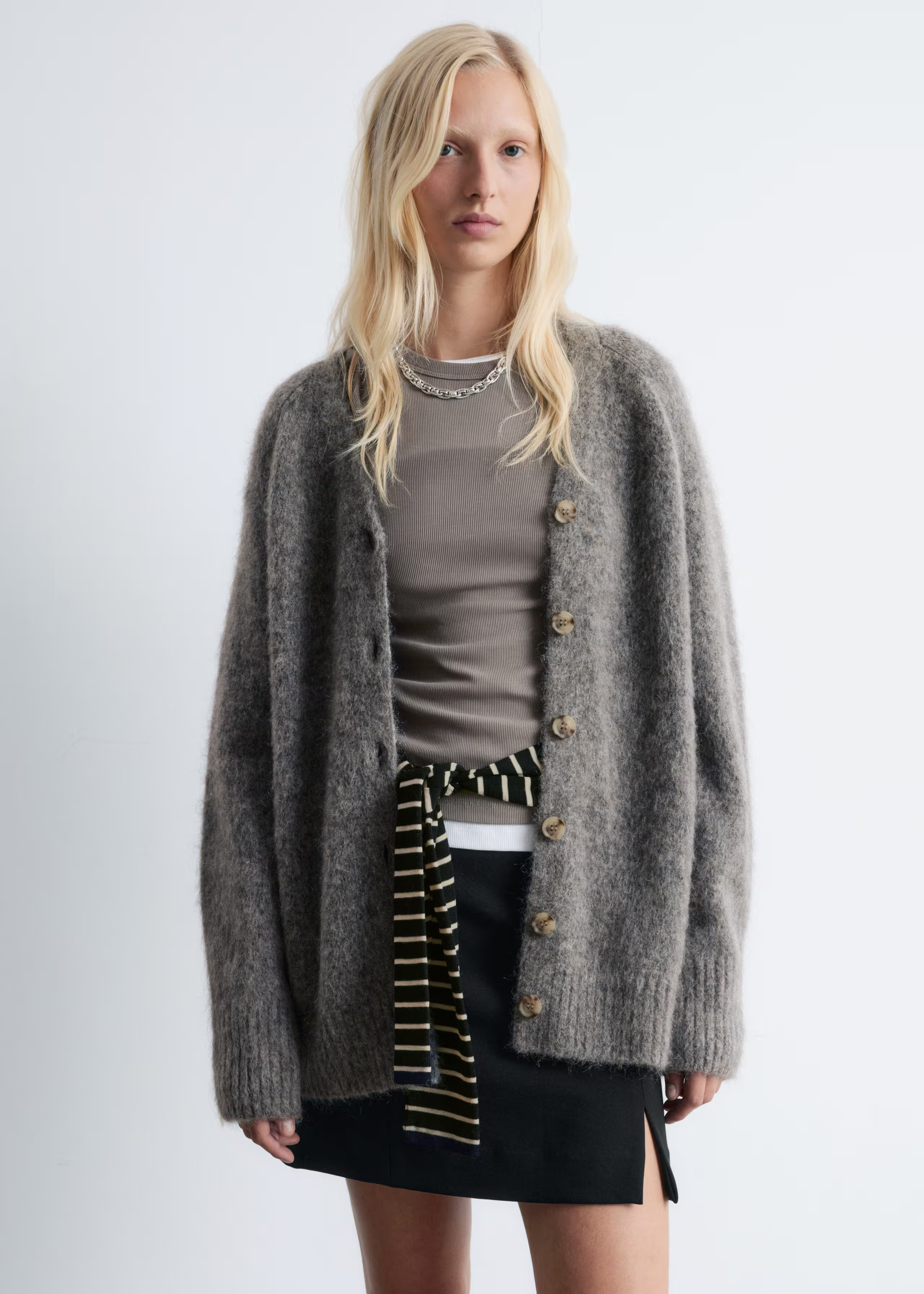 Long Mohair-Blend Cardigan | & Other Stories UK