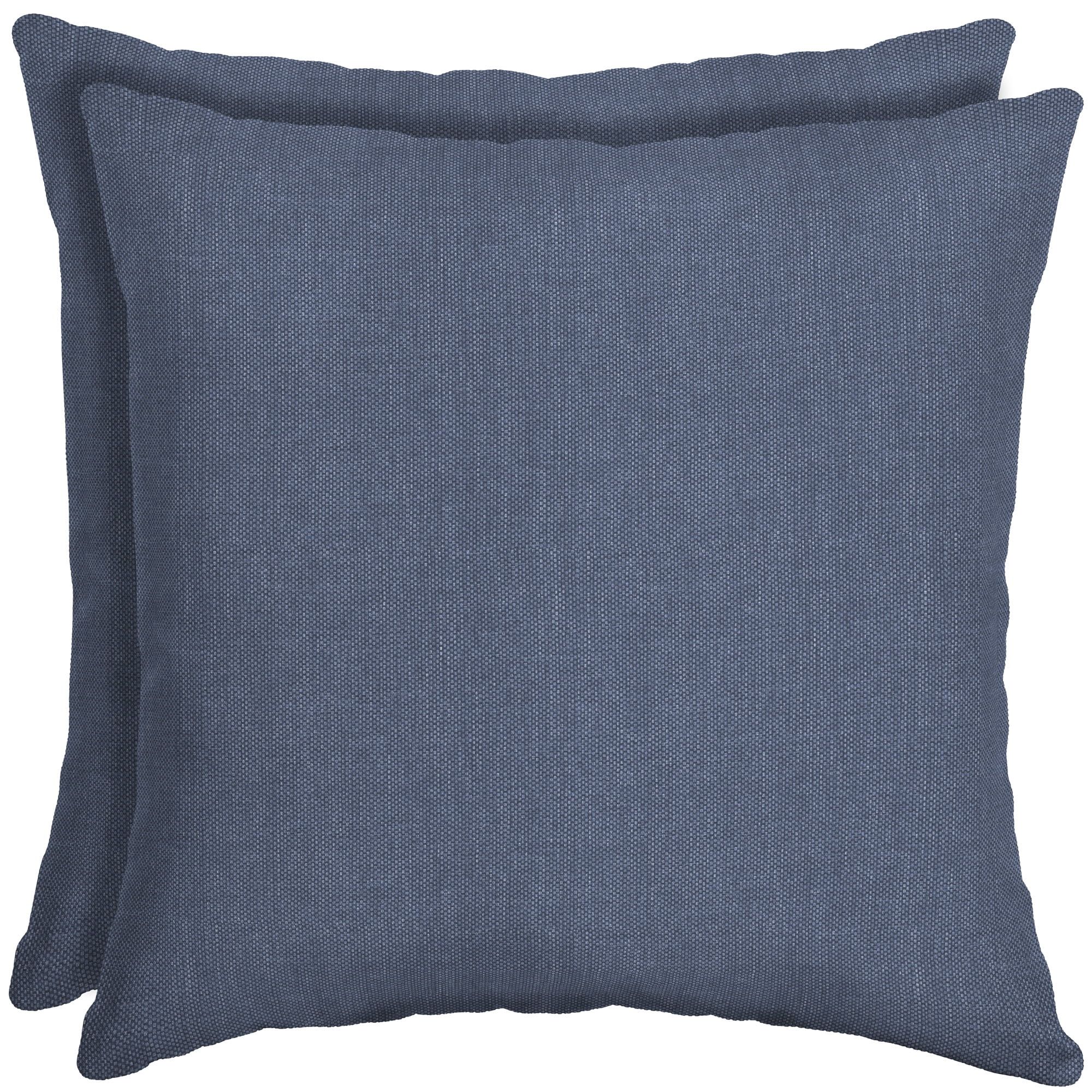 Mainstays 16" x 16" Traditional Navy Blue Polyester Throw Pillow , ( 2 Count) - Walmart.com | Walmart (US)