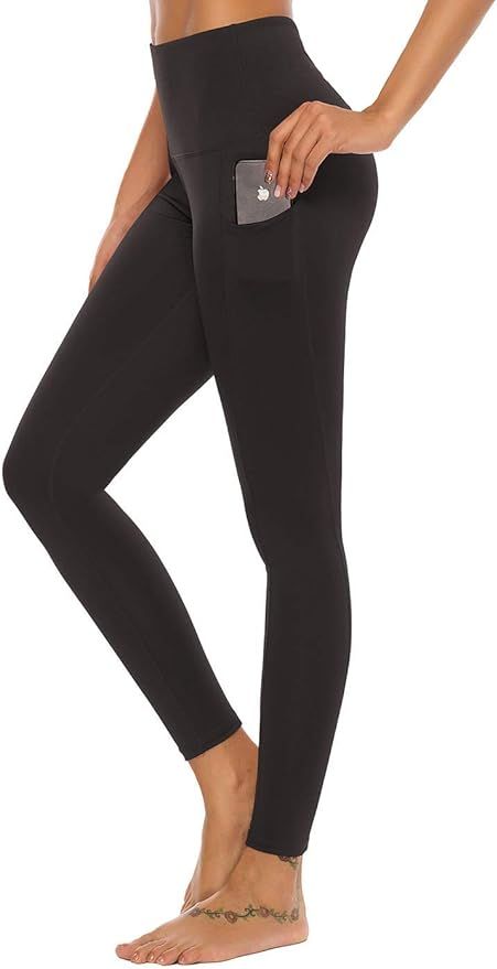 Mint Lilac Women’s High Waist Workout Yoga Leggings Athletic Tummy Control Running Pants with P... | Amazon (US)