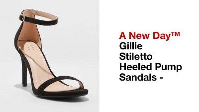 Women's Gillie Microsuede Stiletto Heeled Pump Sandals - A New Day™ | Target