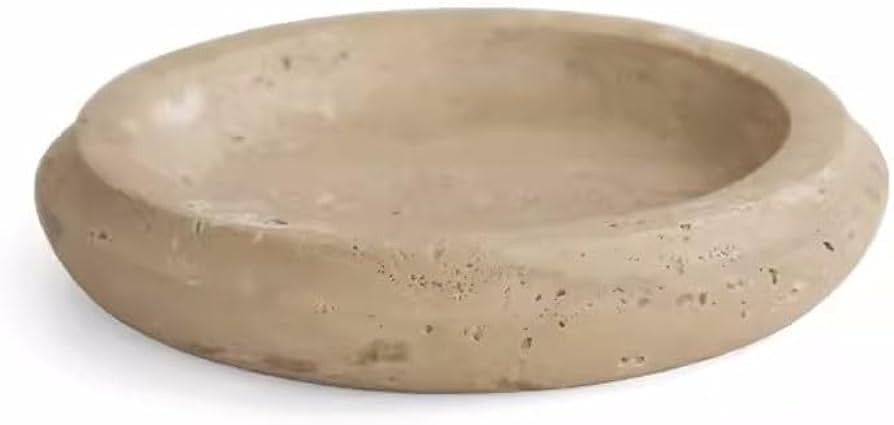 BABETRUE Fruit Serving Platter Wabi-sabi Style Retro Natural Yellow Travertine Fruit Plate Tray D... | Amazon (US)